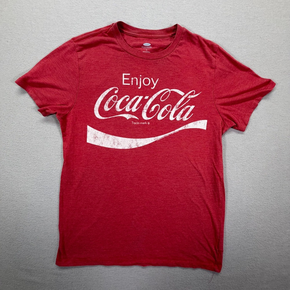 Old Navy Mens T-Shirt Regular Red Coca-Cola Graphic‎ Logo Tee M